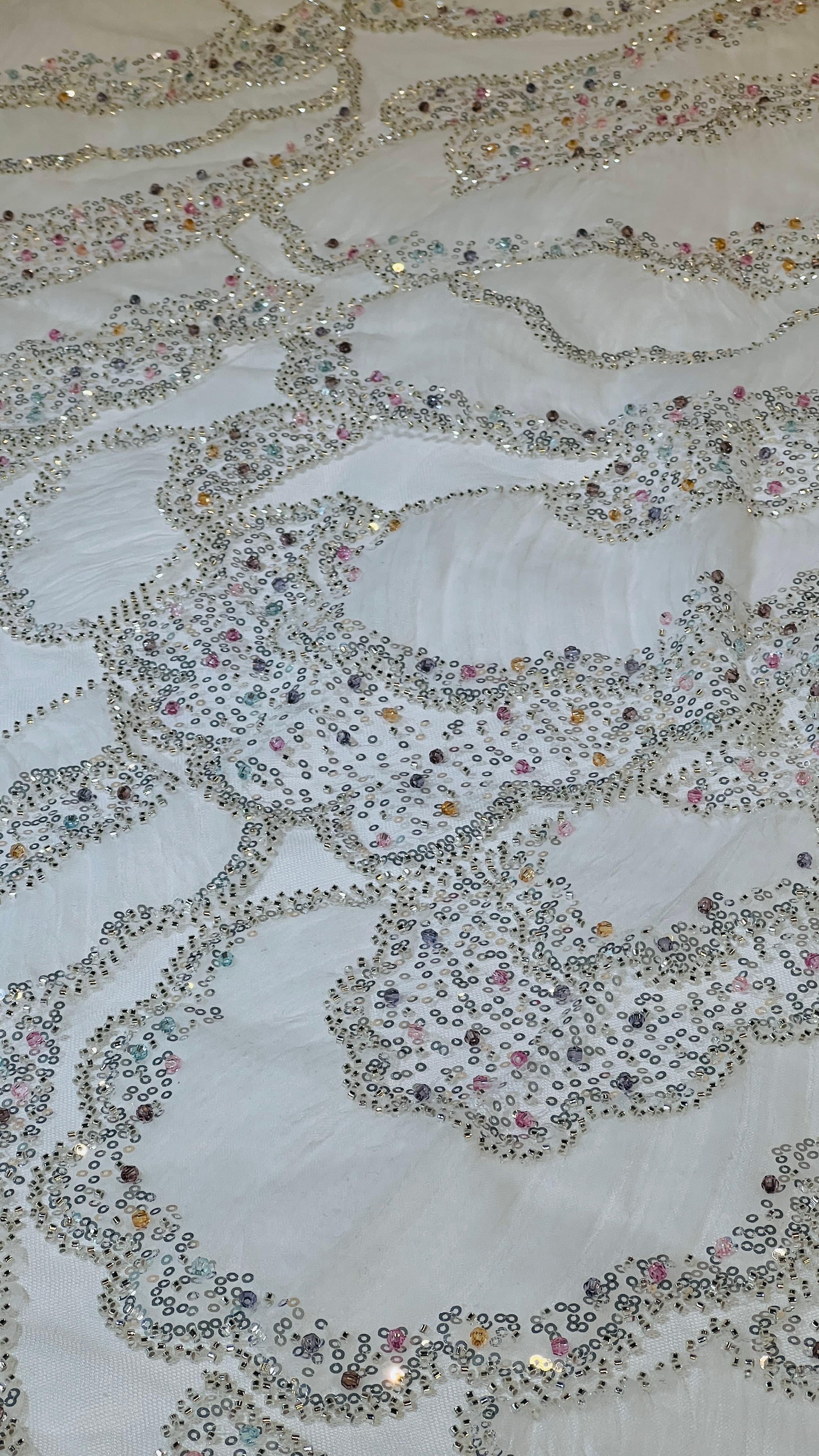 Crystal Embroidered Mesh Fabric image