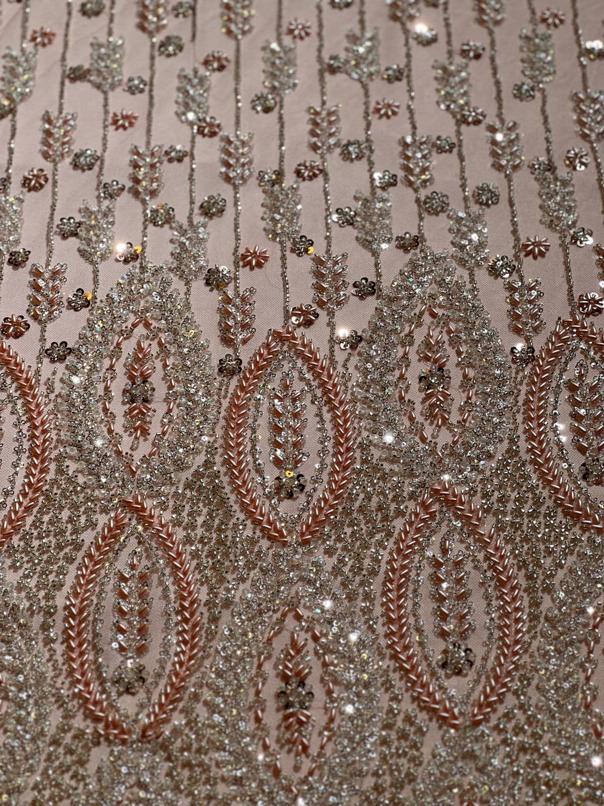 Beaded Embroidered Fabric image