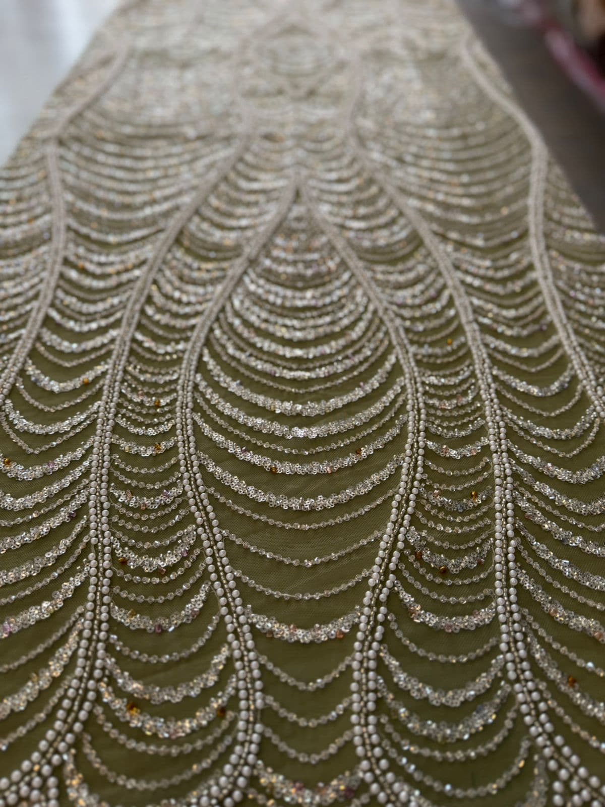 Floral Guipure Couture Fabric image
