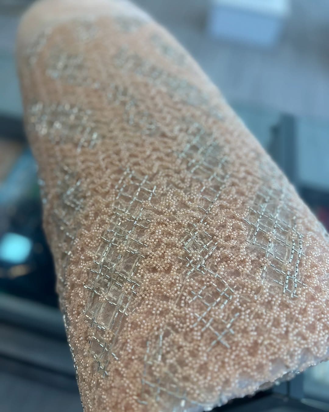 Ivory Guipure Lace Fabric image