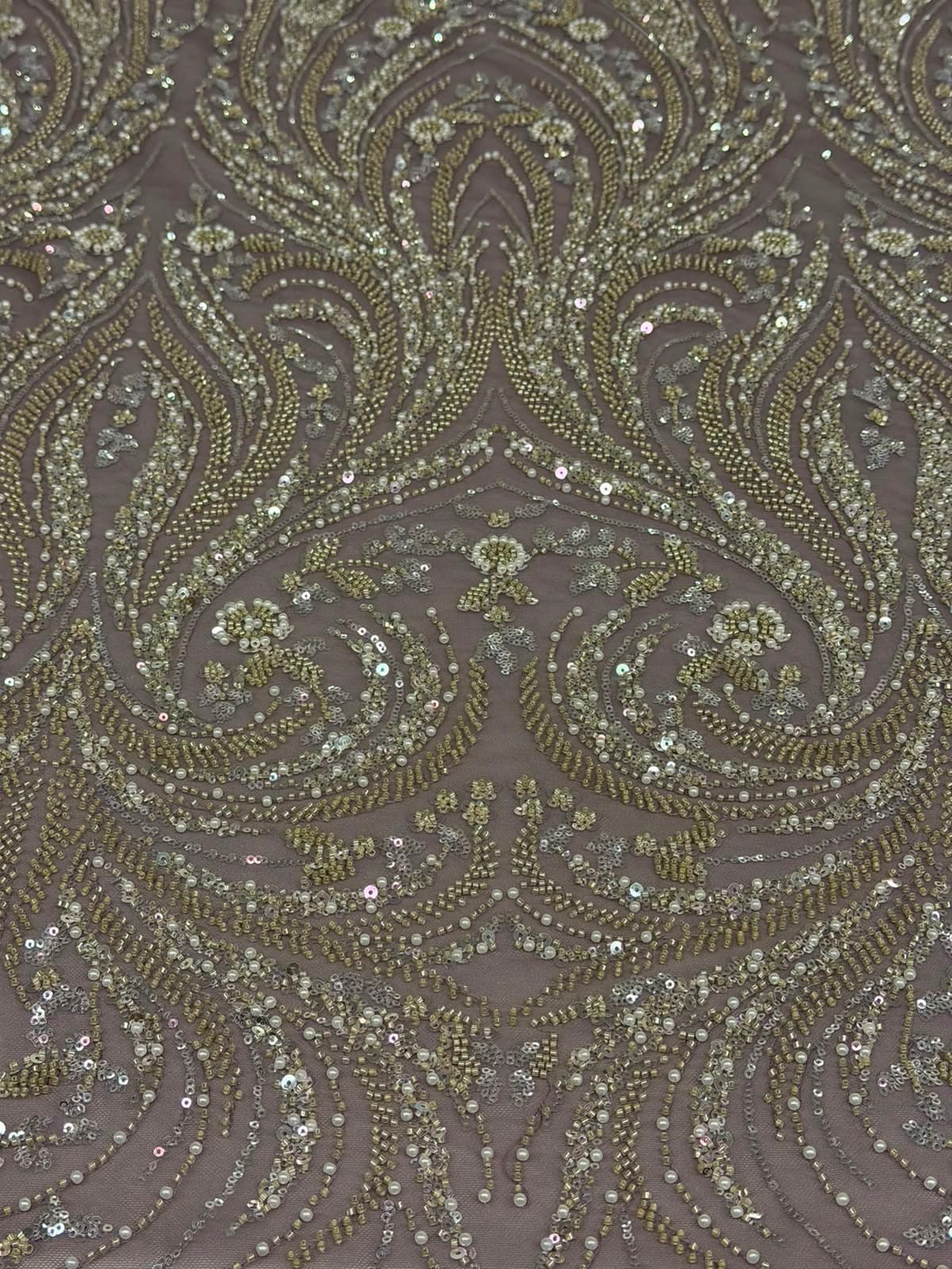 Beaded Elegance Fabric image