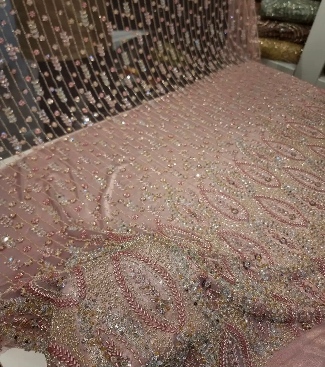 Beaded Embroidered Fabric image 6